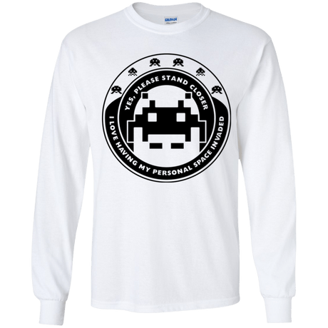 T-Shirts White / YS Personal Space Invader Youth Long Sleeve T-Shirt