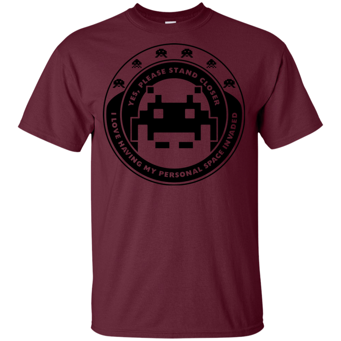 T-Shirts Maroon / YXS Personal Space Invader Youth T-Shirt