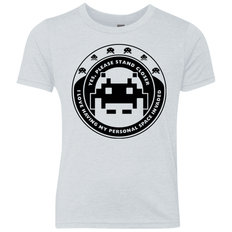 T-Shirts Heather White / YXS Personal Space Invader Youth Triblend T-Shirt