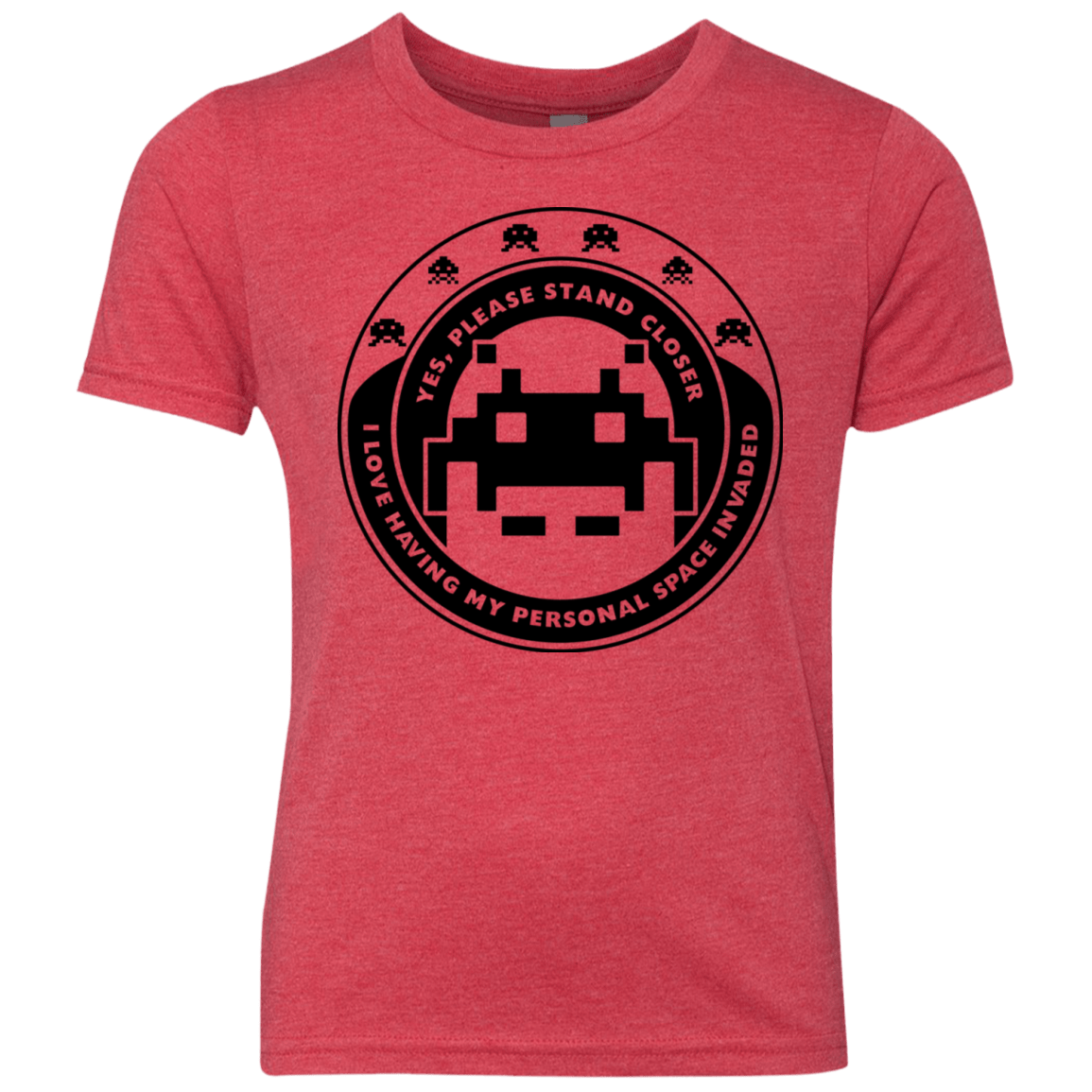 T-Shirts Vintage Red / YXS Personal Space Invader Youth Triblend T-Shirt