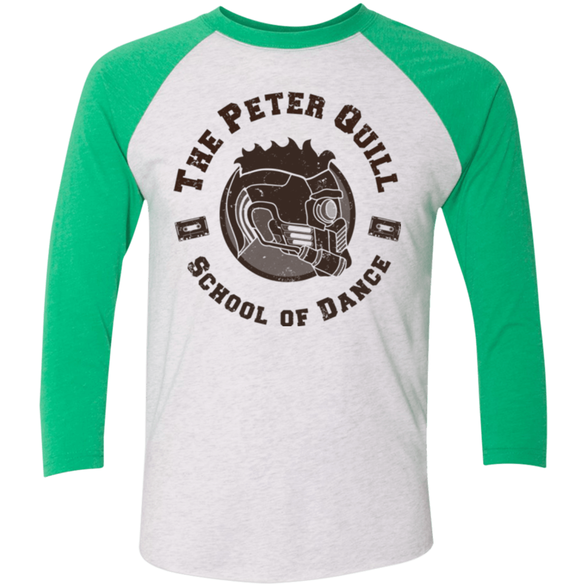 T-Shirts Heather White/Envy / X-Small Peter Quill Men's Triblend 3/4 Sleeve