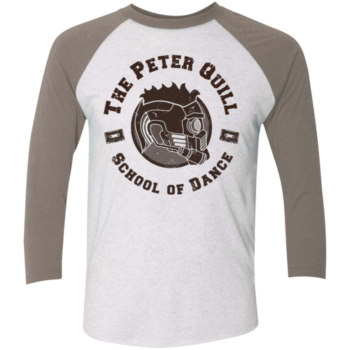 T-Shirts Heather White/Vintage Grey / X-Small Peter Quill Men's Triblend 3/4 Sleeve