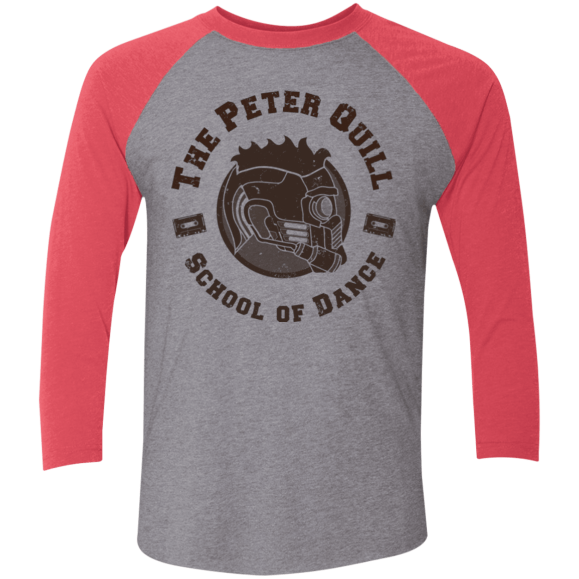 T-Shirts Premium Heather/ Vintage Red / X-Small Peter Quill Men's Triblend 3/4 Sleeve
