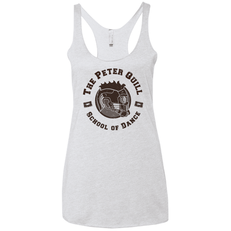 T-Shirts Heather White / X-Small Peter Quill Women's Triblend Racerback Tank