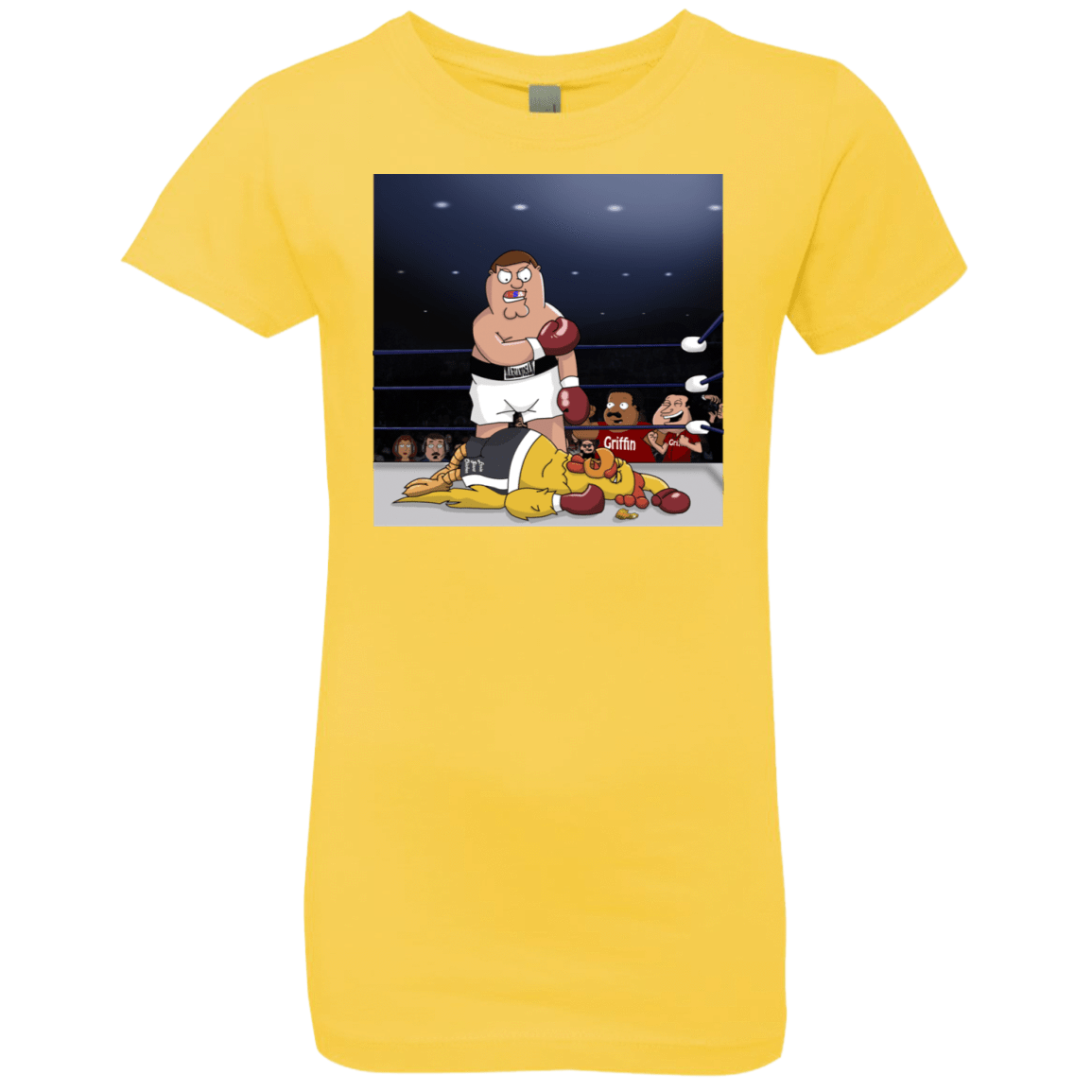 T-Shirts Vibrant Yellow / YXS Peter vs Giant Chicken Girls Premium T-Shirt
