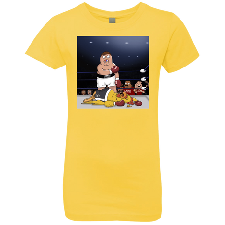 T-Shirts Vibrant Yellow / YXS Peter vs Giant Chicken Girls Premium T-Shirt