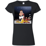 T-Shirts Black / S Peter vs Giant Chicken Junior Slimmer-Fit T-Shirt