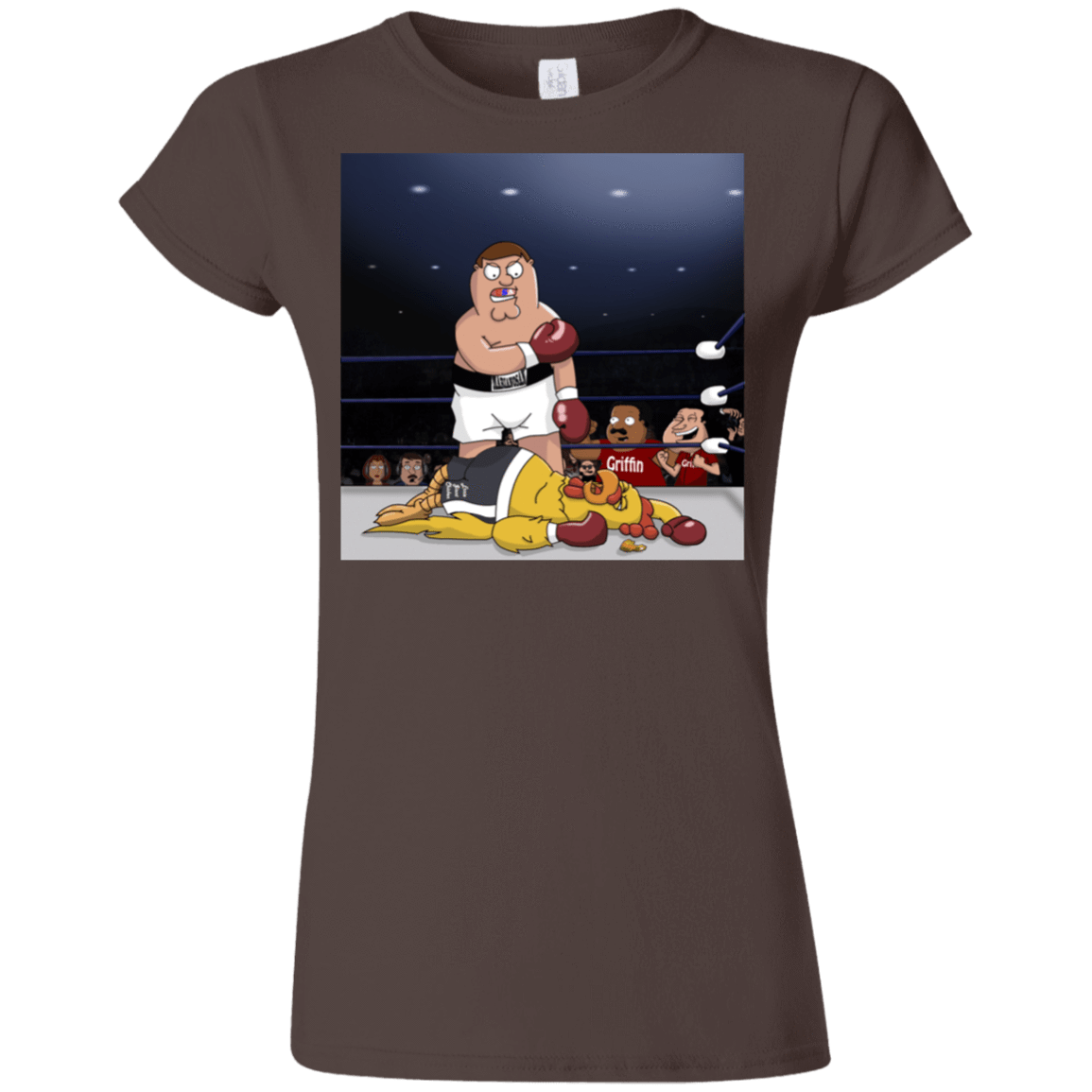 T-Shirts Dark Chocolate / S Peter vs Giant Chicken Junior Slimmer-Fit T-Shirt