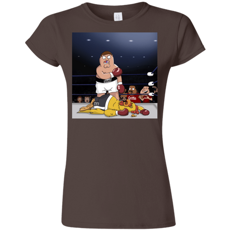 T-Shirts Dark Chocolate / S Peter vs Giant Chicken Junior Slimmer-Fit T-Shirt