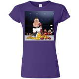 T-Shirts Purple / S Peter vs Giant Chicken Junior Slimmer-Fit T-Shirt