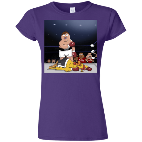 T-Shirts Purple / S Peter vs Giant Chicken Junior Slimmer-Fit T-Shirt