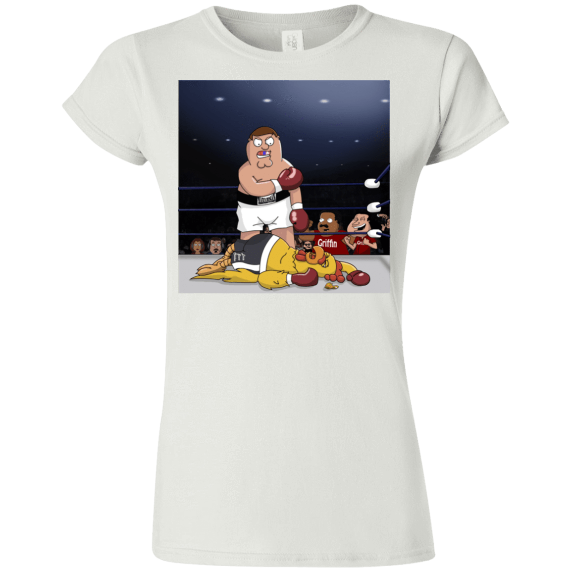 T-Shirts White / S Peter vs Giant Chicken Junior Slimmer-Fit T-Shirt