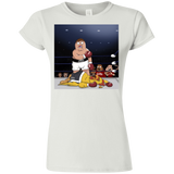 T-Shirts White / S Peter vs Giant Chicken Junior Slimmer-Fit T-Shirt