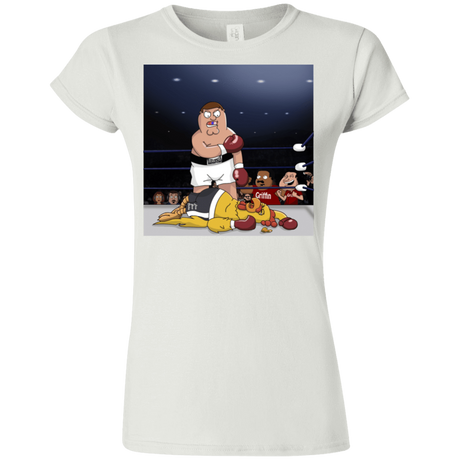 T-Shirts White / S Peter vs Giant Chicken Junior Slimmer-Fit T-Shirt