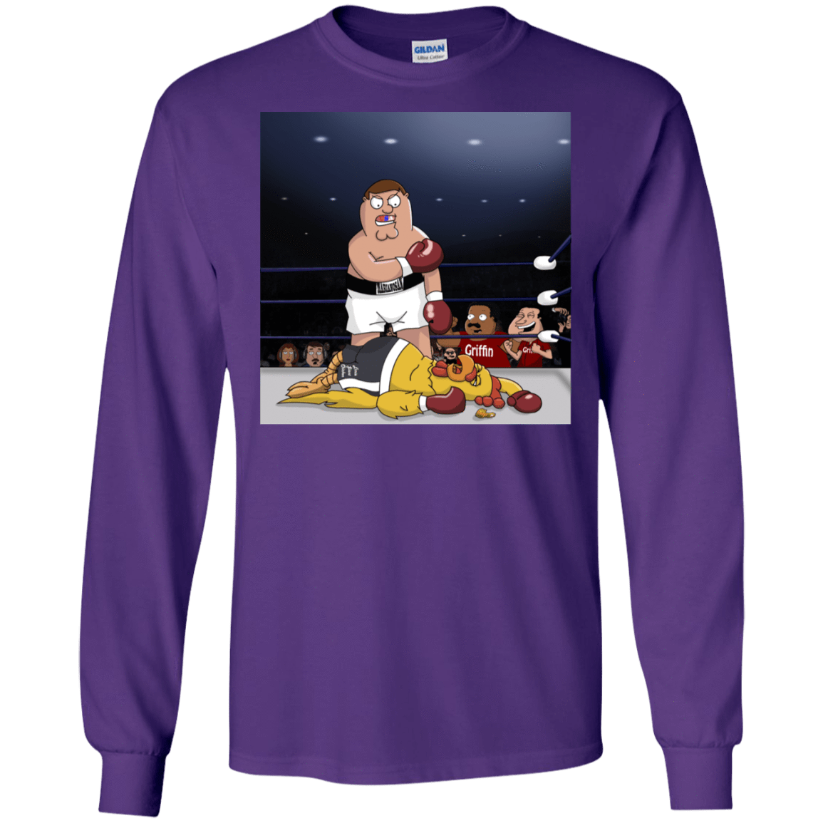 T-Shirts Purple / S Peter vs Giant Chicken Men's Long Sleeve T-Shirt