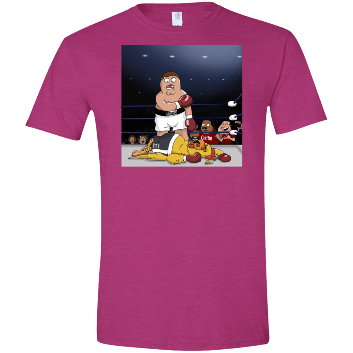 T-Shirts Antique Heliconia / S Peter vs Giant Chicken Men's Semi-Fitted Softstyle