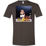 T-Shirts Dark Chocolate / S Peter vs Giant Chicken Men's Semi-Fitted Softstyle
