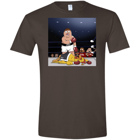 T-Shirts Dark Chocolate / S Peter vs Giant Chicken Men's Semi-Fitted Softstyle