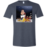 T-Shirts Heather Navy / S Peter vs Giant Chicken Men's Semi-Fitted Softstyle