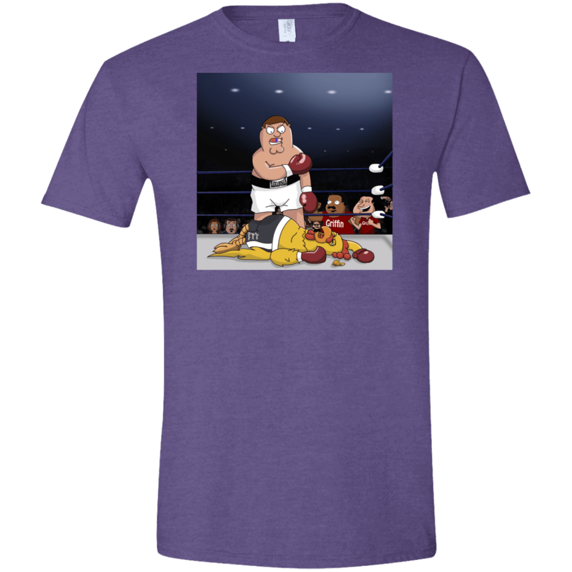 T-Shirts Heather Purple / S Peter vs Giant Chicken Men's Semi-Fitted Softstyle