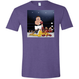 T-Shirts Heather Purple / S Peter vs Giant Chicken Men's Semi-Fitted Softstyle