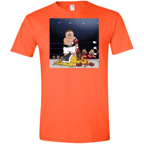 T-Shirts Orange / S Peter vs Giant Chicken Men's Semi-Fitted Softstyle