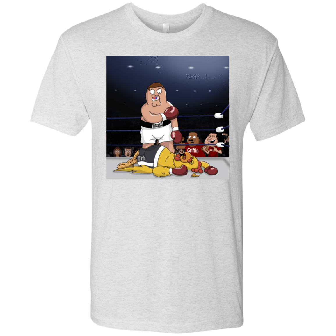 T-Shirts Heather White / S Peter vs Giant Chicken Men's Triblend T-Shirt