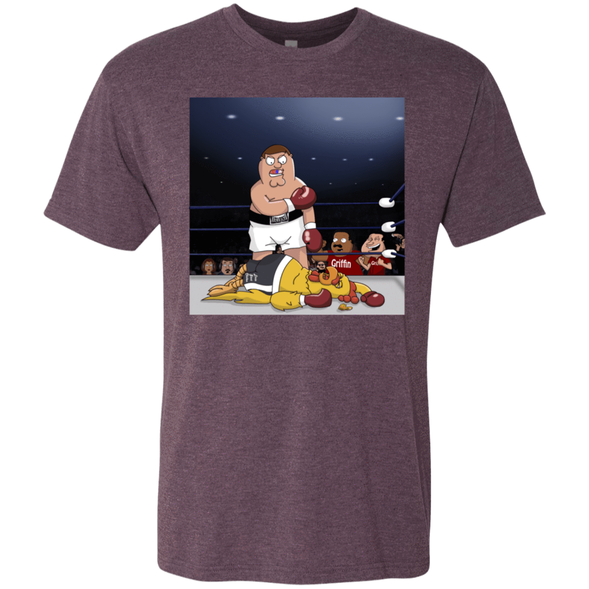 T-Shirts Vintage Purple / S Peter vs Giant Chicken Men's Triblend T-Shirt
