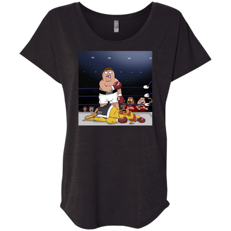 T-Shirts Vintage Black / X-Small Peter vs Giant Chicken Triblend Dolman Sleeve