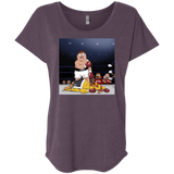 T-Shirts Vintage Purple / X-Small Peter vs Giant Chicken Triblend Dolman Sleeve