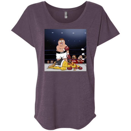 T-Shirts Vintage Purple / X-Small Peter vs Giant Chicken Triblend Dolman Sleeve