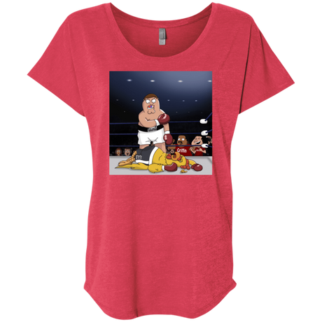 T-Shirts Vintage Red / X-Small Peter vs Giant Chicken Triblend Dolman Sleeve