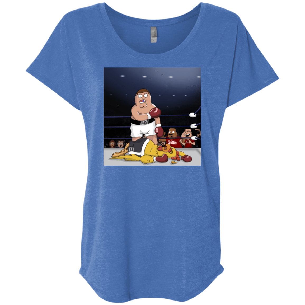 T-Shirts Vintage Royal / X-Small Peter vs Giant Chicken Triblend Dolman Sleeve