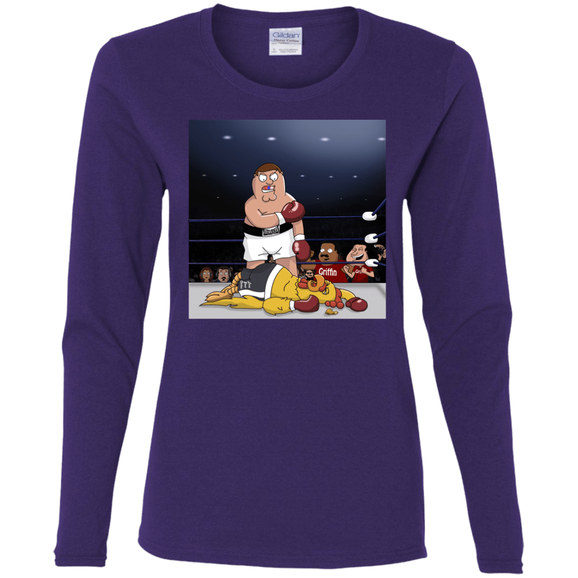 T-Shirts Purple / S Peter vs Giant Chicken Women's Long Sleeve T-Shirt