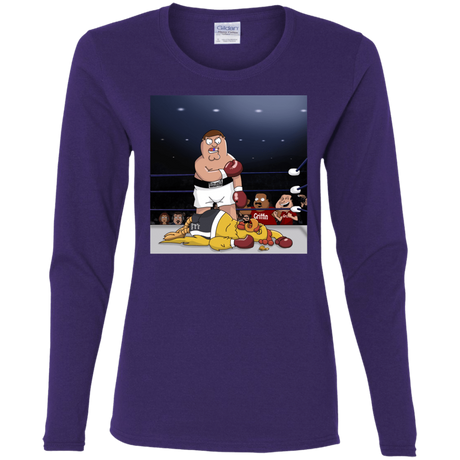 T-Shirts Purple / S Peter vs Giant Chicken Women's Long Sleeve T-Shirt