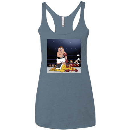 T-Shirts Indigo / X-Small Peter vs Giant Chicken Women's Triblend Racerback Tank