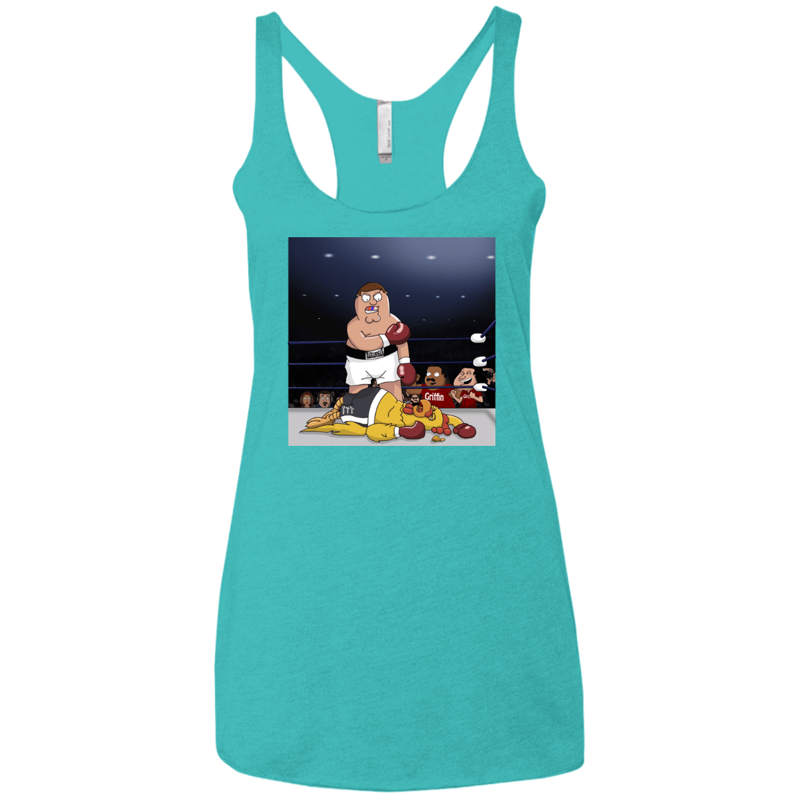 T-Shirts Tahiti Blue / X-Small Peter vs Giant Chicken Women's Triblend Racerback Tank