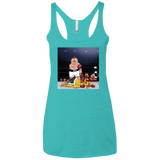 T-Shirts Tahiti Blue / X-Small Peter vs Giant Chicken Women's Triblend Racerback Tank