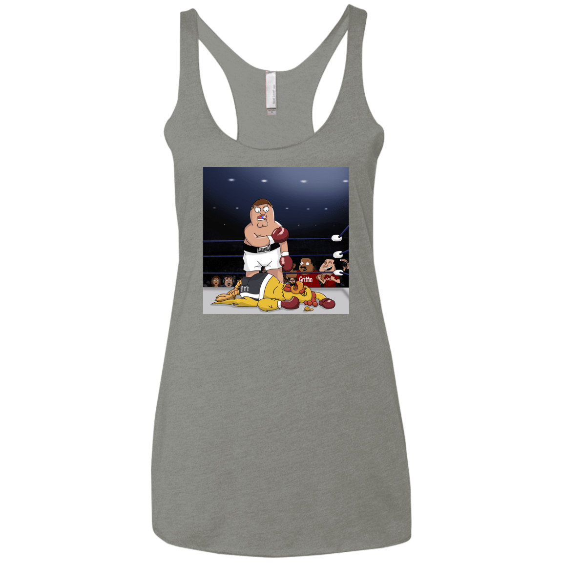 T-Shirts Venetian Grey / X-Small Peter vs Giant Chicken Women's Triblend Racerback Tank