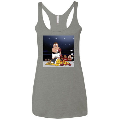 T-Shirts Venetian Grey / X-Small Peter vs Giant Chicken Women's Triblend Racerback Tank