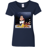 T-Shirts Navy / S Peter vs Giant Chicken Women's V-Neck T-Shirt