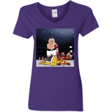 T-Shirts Purple / S Peter vs Giant Chicken Women's V-Neck T-Shirt