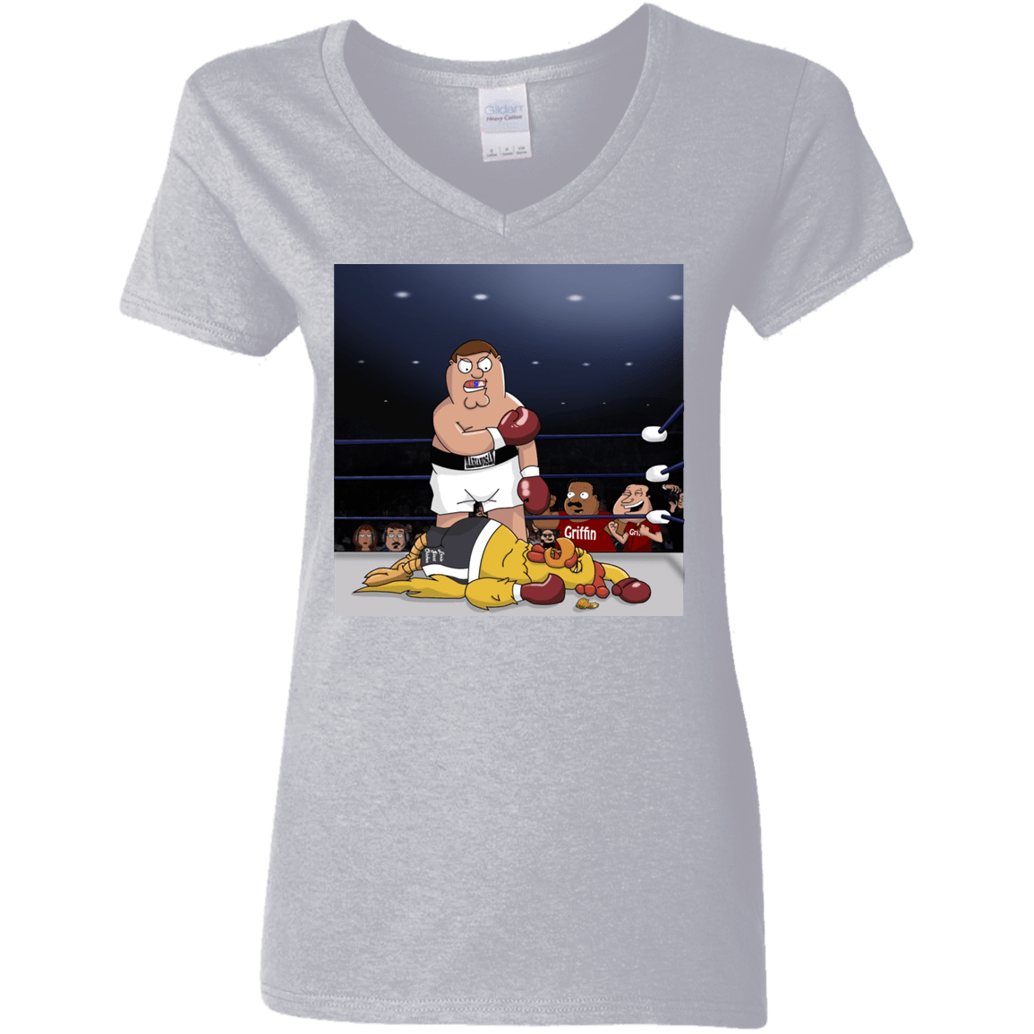 T-Shirts Sport Grey / S Peter vs Giant Chicken Women's V-Neck T-Shirt