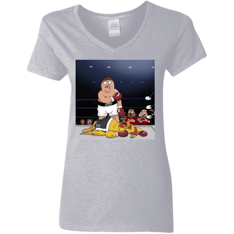 T-Shirts Sport Grey / S Peter vs Giant Chicken Women's V-Neck T-Shirt