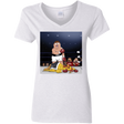 T-Shirts White / S Peter vs Giant Chicken Women's V-Neck T-Shirt