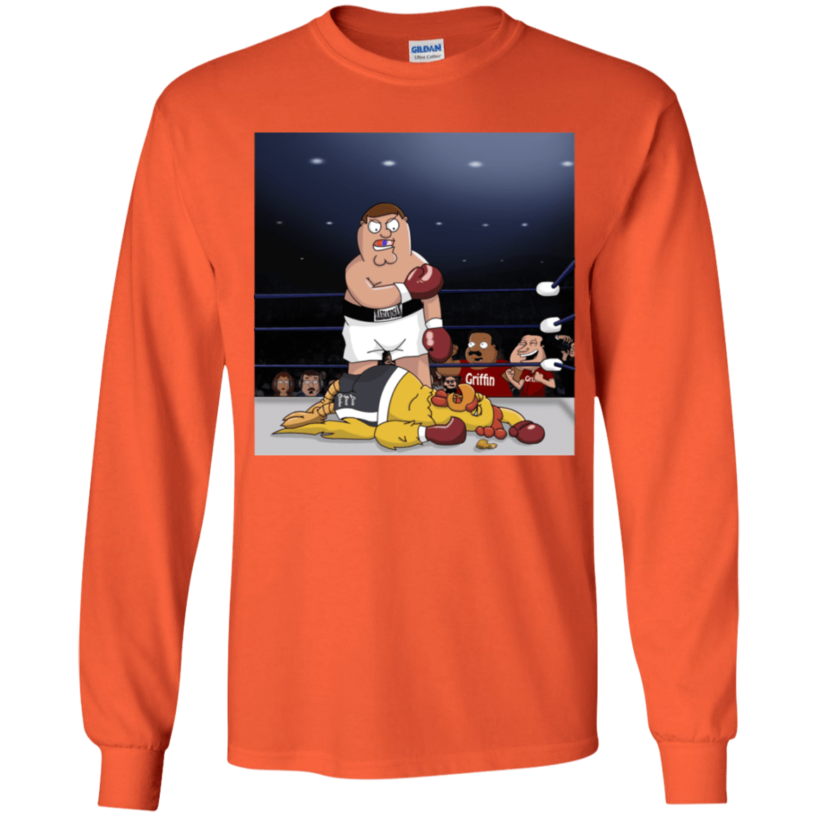 T-Shirts Orange / YS Peter vs Giant Chicken Youth Long Sleeve T-Shirt