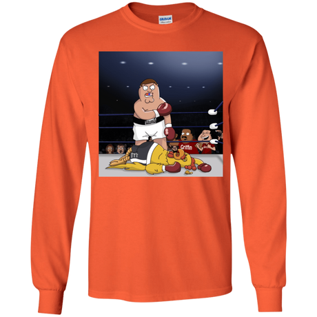 T-Shirts Orange / YS Peter vs Giant Chicken Youth Long Sleeve T-Shirt