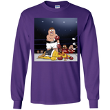 T-Shirts Purple / YS Peter vs Giant Chicken Youth Long Sleeve T-Shirt
