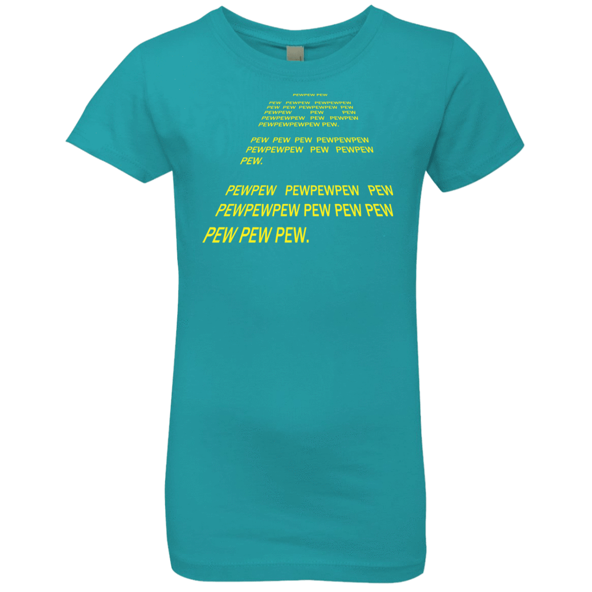 T-Shirts Tahiti Blue / YXS Pew Pew Pew Girls Premium T-Shirt