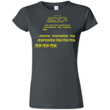 T-Shirts Charcoal / S Pew Pew Pew Junior Slimmer-Fit T-Shirt